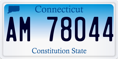 CT license plate AM78044