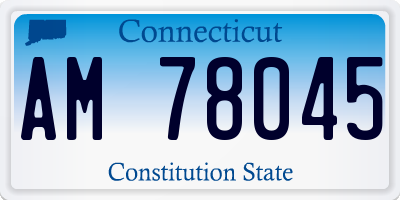 CT license plate AM78045