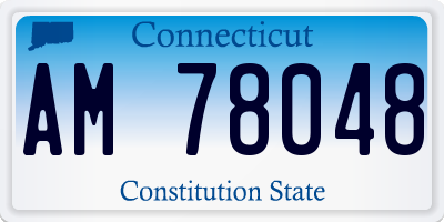 CT license plate AM78048