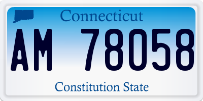 CT license plate AM78058