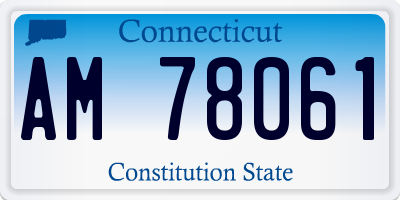CT license plate AM78061