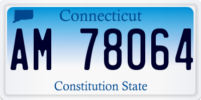 CT license plate AM78064