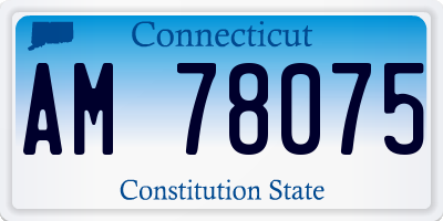 CT license plate AM78075