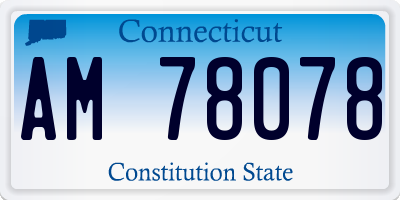 CT license plate AM78078