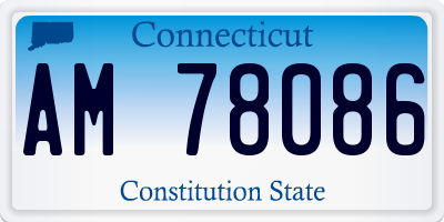 CT license plate AM78086