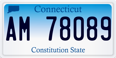 CT license plate AM78089