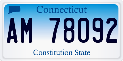 CT license plate AM78092