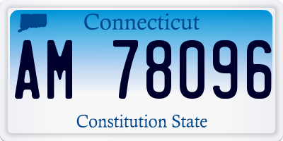 CT license plate AM78096