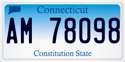 CT license plate AM78098