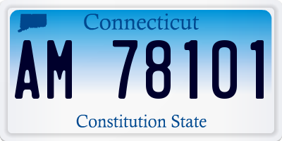 CT license plate AM78101