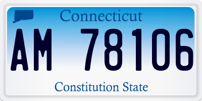 CT license plate AM78106