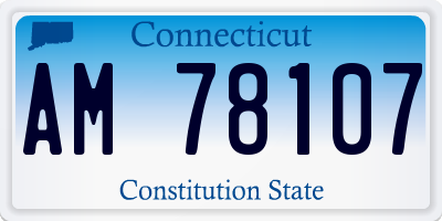 CT license plate AM78107