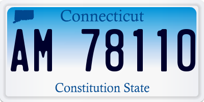 CT license plate AM78110