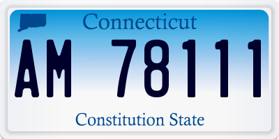 CT license plate AM78111