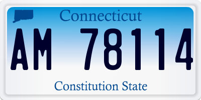 CT license plate AM78114