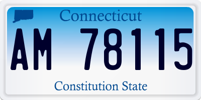 CT license plate AM78115