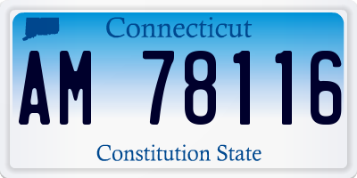 CT license plate AM78116