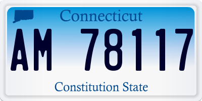 CT license plate AM78117