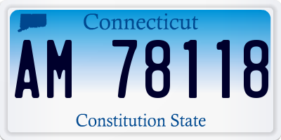 CT license plate AM78118