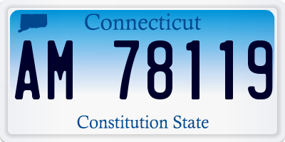 CT license plate AM78119
