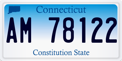 CT license plate AM78122