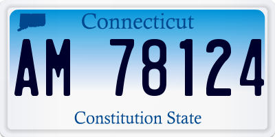 CT license plate AM78124