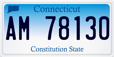 CT license plate AM78130