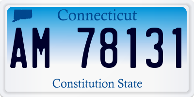 CT license plate AM78131
