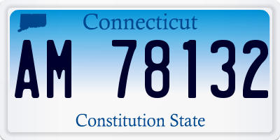 CT license plate AM78132