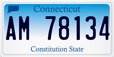 CT license plate AM78134
