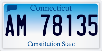 CT license plate AM78135