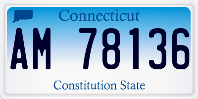 CT license plate AM78136