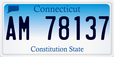 CT license plate AM78137