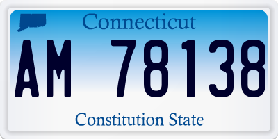 CT license plate AM78138