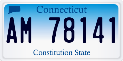 CT license plate AM78141
