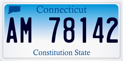 CT license plate AM78142