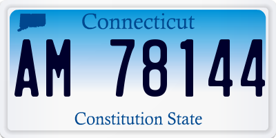 CT license plate AM78144