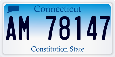 CT license plate AM78147