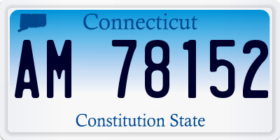 CT license plate AM78152