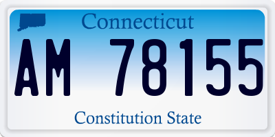 CT license plate AM78155