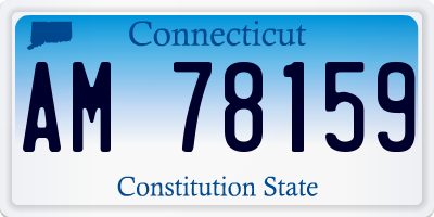 CT license plate AM78159