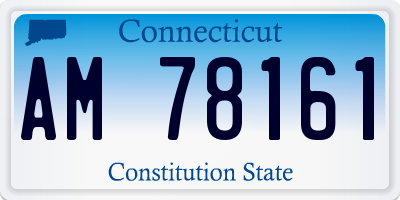 CT license plate AM78161