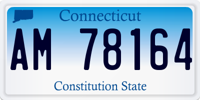 CT license plate AM78164