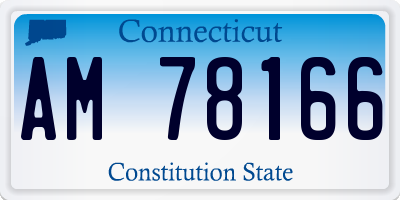 CT license plate AM78166