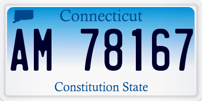 CT license plate AM78167