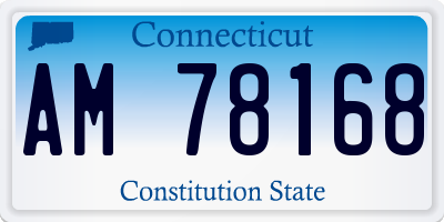 CT license plate AM78168