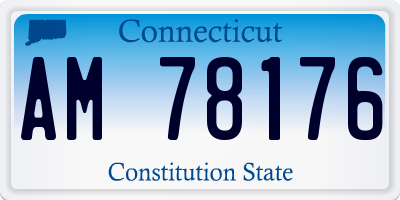 CT license plate AM78176