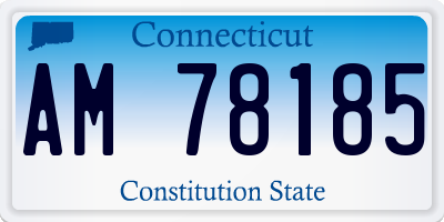 CT license plate AM78185