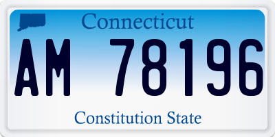 CT license plate AM78196