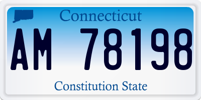 CT license plate AM78198